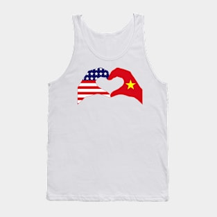 We Heart USA & Vietnam Patriot Flag Series Tank Top